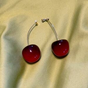 Cherry Drop Red Earrings